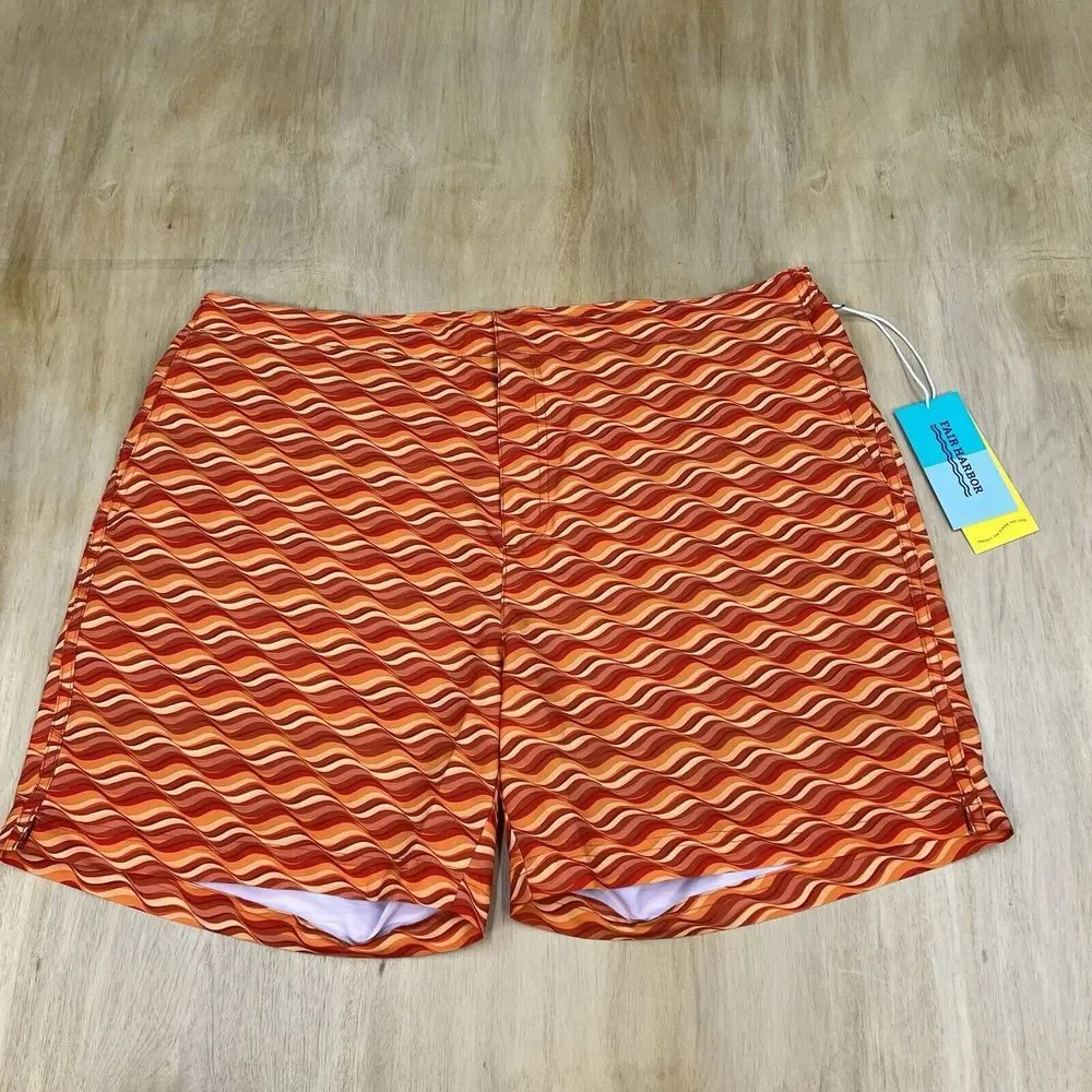 Fair Harbor  Sextant Trunk‎ Swim Lined Shorts Mens 38x5 Polyester Stretch